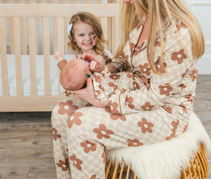 Pyjama Enfant et Maman Imprimé Fleur