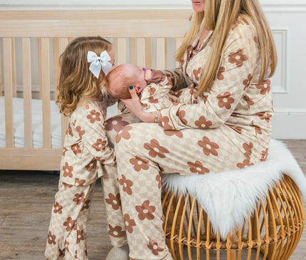 Pyjama Enfant et Maman Imprimé Fleur