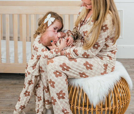 Pyjama Enfant et Maman Imprimé Fleur