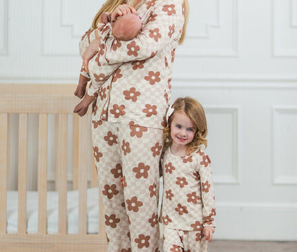 Pyjama Enfant et Maman Imprimé Fleur