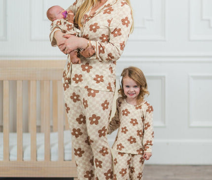 Pyjama Enfant et Maman Imprimé Fleur