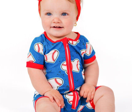 Onesie Bambou Bleu Baseball