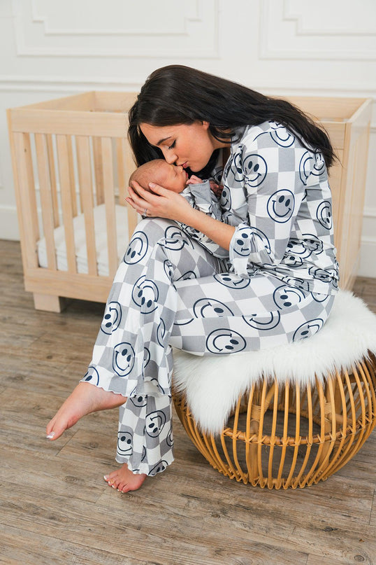 Pyjama Bambou Gris Smiley