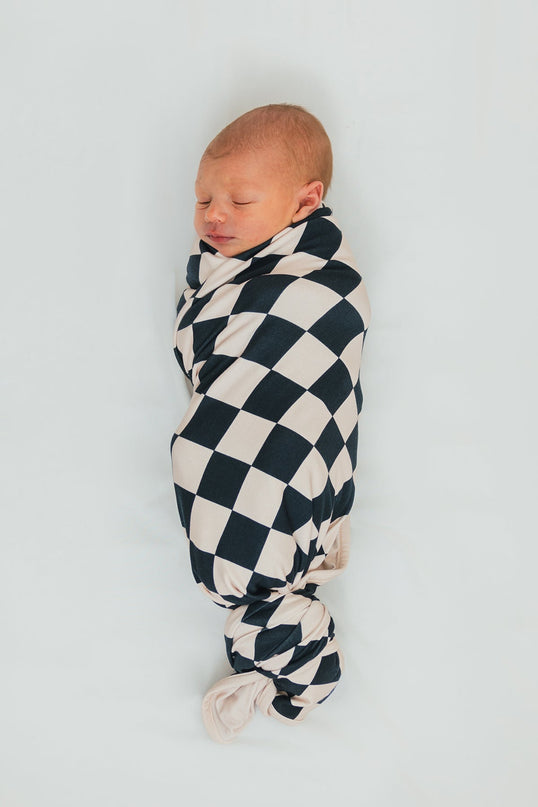 Couverture Bébé Bambou Carreaux