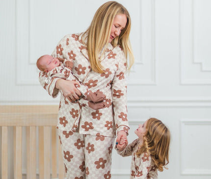 Pyjama Enfant et Maman Imprimé Fleur
