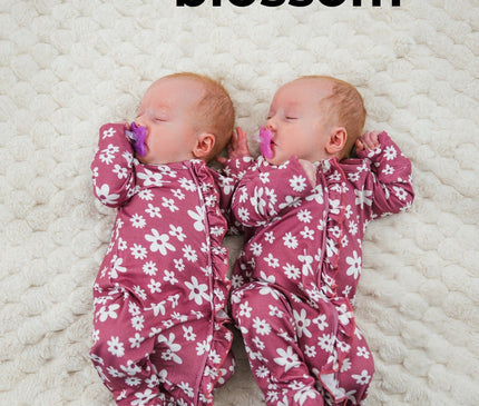 Onesie Bébé Fleurs Prune Bambou