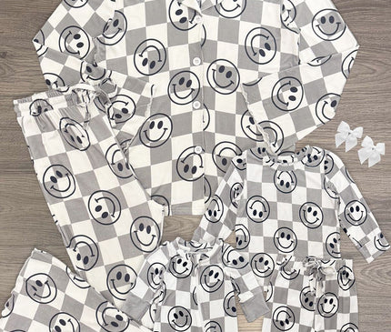 Pyjama Bambou Gris Smiley