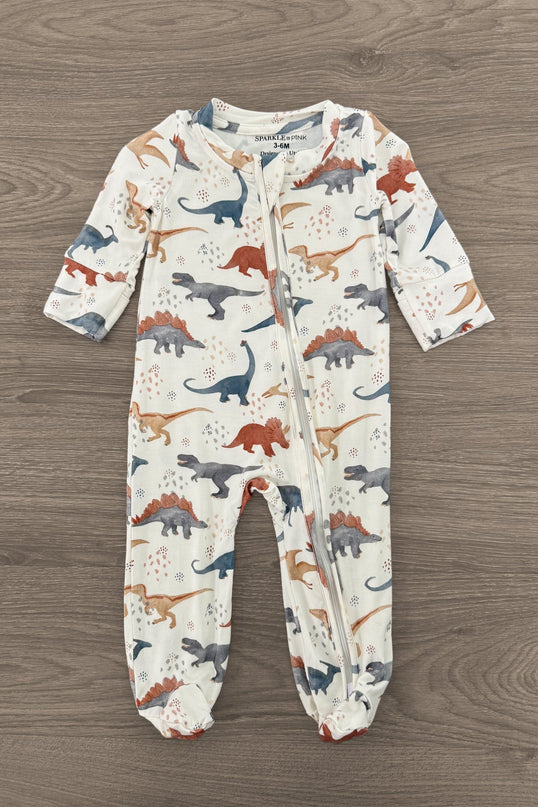 Onesie Dinosaure en Bambou