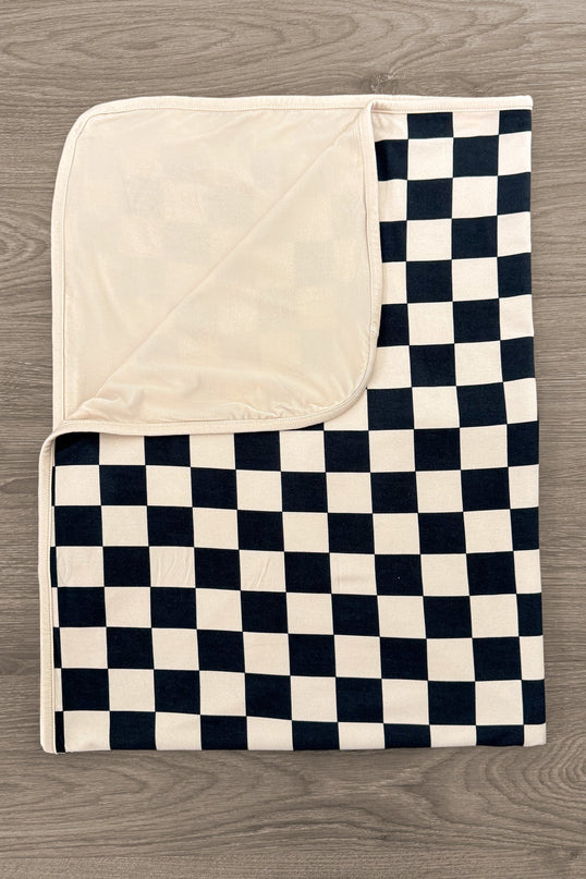 Couverture Bébé Bambou Carreaux
