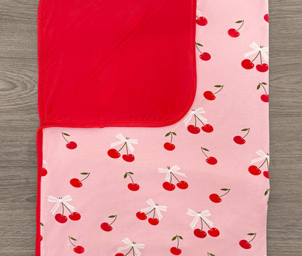 Couverture en Bambou Cerises