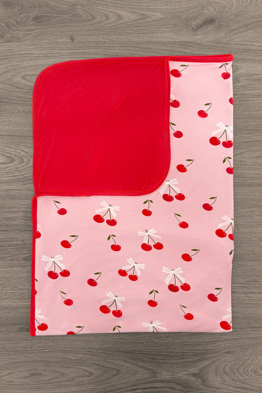 Couverture en Bambou Cerises