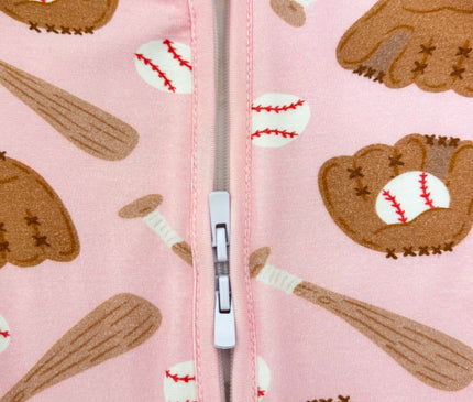 Onesie Bébé Bambou Baseball Rose
