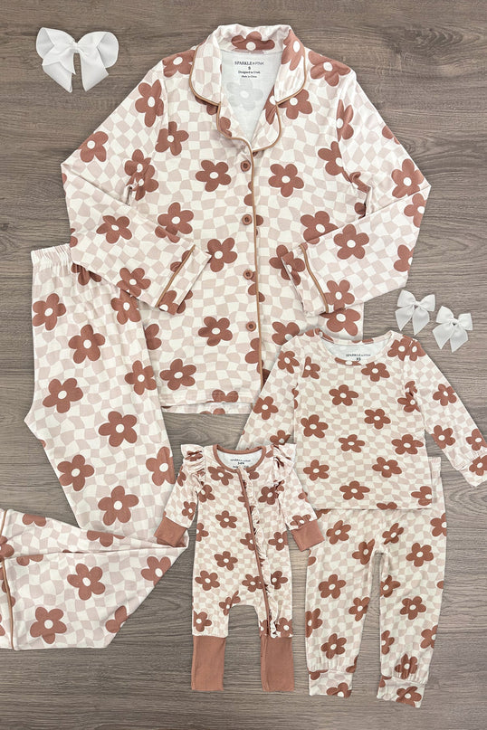 Pyjama Enfant et Maman Imprimé Fleur